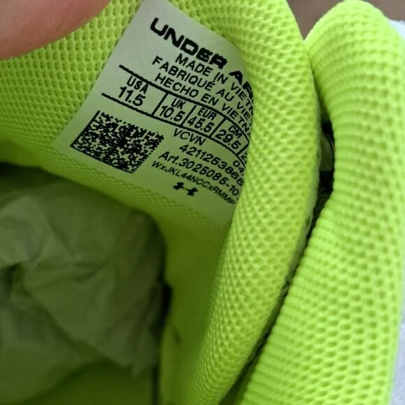 Under Armour Highlight Hammer MC Football Cleats-Color: White/Silver -Size: 11.5 - Picture 9 of 9